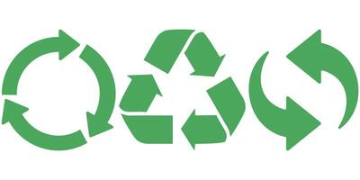 Recycle icon symbol illustration isolated on white background. vector