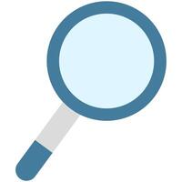 Magnifying glass flat icon isolated on white background. vector