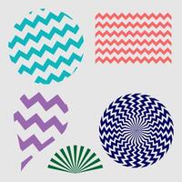 colorful wavy patterns with varying shapes vector