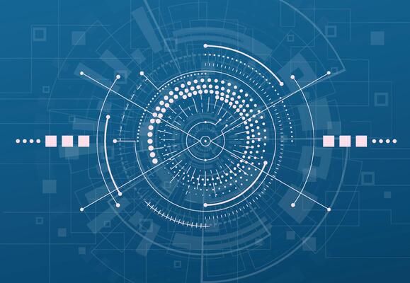 Modern technology background. Target screen elements. Outline HUD user interface for business