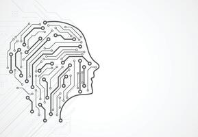 Artificial intelligence chipset on circuit board in futuristic concept technology artwork for web, banner, card, cover vector