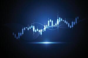 Business candle stick graph chart of stock market investment trading on white background design. Bullish point, Trend of graph vector