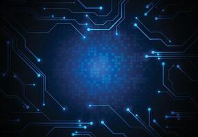 Abstract background with technology circuit board texture. Artificial intelligence electronic board. Communication and engineering concept vector