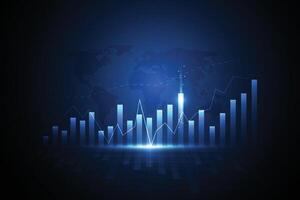 Business candle stick graph chart of stock market investment trading on white background design. Bullish point, Trend of graph. illustration vector