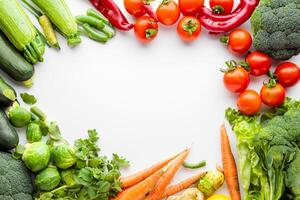 Beautiful Mockup Card with Vegetables Background A Fresh and Wholesome Display of Nature's Bounty, Featuring Vibrant and Colorful Vegetables Against a Rustic and Inviting Backdrop photo