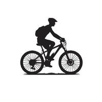 Bicycle silhouette. Bicycle logo, bicycle illustration on white background. vector