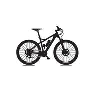 Bicycle silhouette. Bicycle logo, bicycle illustration on white background. vector