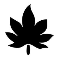 Editable design icon of maple leaf vector