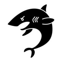 An icon design of shark vector