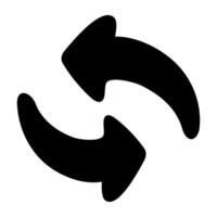 Trendy design icon of refresh arrows vector