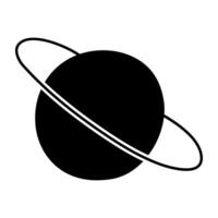 Editable design icon of revolving planet vector