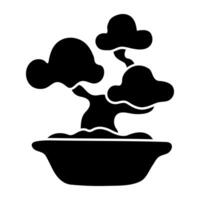 A unique design icon of bonsai tree vector