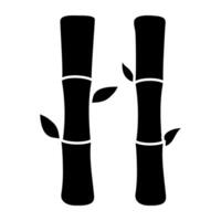 An icon design of bamboo sticks vector