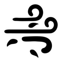 A unique design icon of wind vector