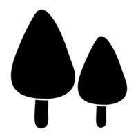 An editable design icon of conifer vector