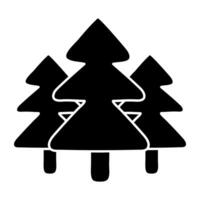 An editable design icon of conifer vector