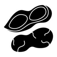 An icon design of peanut vector