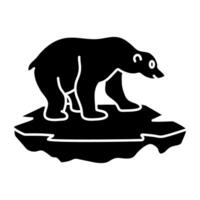 A unique design icon of polar bear vector