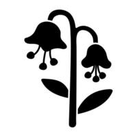 creativo diseño icono de campanilla flores vector