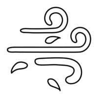 A unique design icon of wind vector