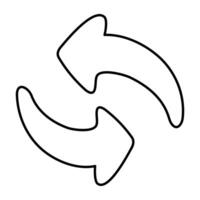 Trendy design icon of refresh arrows vector