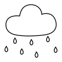 Rainfall icon in flat design isolated on white background vector
