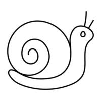 An icon design of snail animal vector