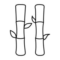 An icon design of bamboo sticks vector
