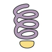 Conceptual flat design icon of twist coil vector