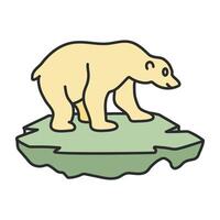 A unique design icon of polar bear vector