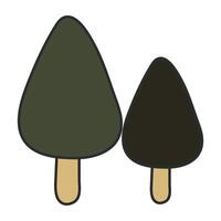 An editable design icon of conifer vector
