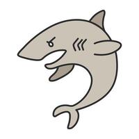 An icon design of shark vector