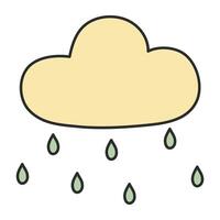 Rainfall icon in flat design isolated on white background vector