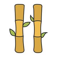 An icon design of bamboo sticks vector