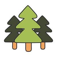 An editable design icon of conifer vector