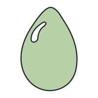 A flat design icon of water drop vector