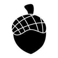 A beautiful design icon of acorn fruit vector