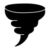 A flat design icon of typhoon vector