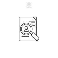 Job interview hire form Icon theme symbol illustration isolated on white background vector