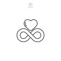 Infinity love symbol illustration isolated on white background vector