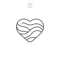 Heart Icon symbol illustration isolated on white background vector