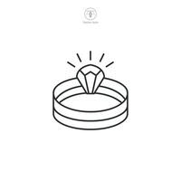 Ring Icon symbol illustration isolated on white background vector