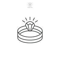 anillo icono símbolo ilustración aislado en blanco antecedentes vector