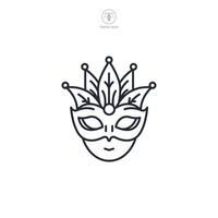 Mask Masquerade Icon theme symbol illustration isolated on white background vector