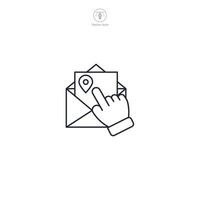 correo electrónico icono tema símbolo ilustración aislado en blanco antecedentes vector