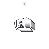 Business Card Icon theme symbol illustration isolated on white background vector