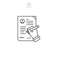 Confidential Document Icon theme symbol illustration isolated on white background vector