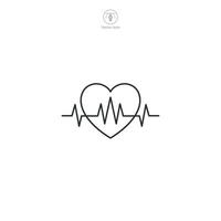 Heartbeat Icon. Medical or Healthcare theme symbol illustration isolated on white background vector