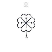 Four Leaf Clover Icon theme symbol illustration isolated on white background vector