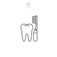 cepillo de dientes icono. médico o cuidado de la salud tema símbolo ilustración aislado en blanco antecedentes vector
